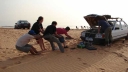 Mercedes Reparatur in der Wüste